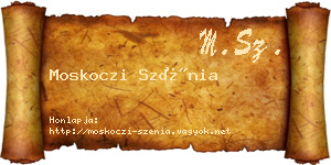 Moskoczi Szénia névjegykártya